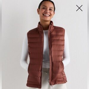 Quince NEW Down Puffer Vest Women's Lightweight Sustainable Packable Brown Sz M